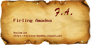 Firling Amadea névjegykártya